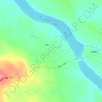 Mapa topográfico Joutel, altitud, relieve