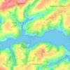 Mapa topográfico Helford Passage, altitud, relieve
