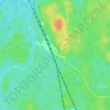 Mapa topográfico Oba, altitud, relieve