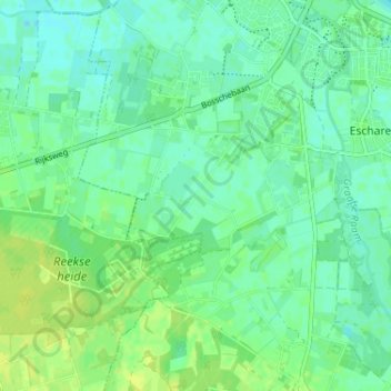 Mapa topográfico Driehuis, altitud, relieve