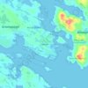 Mapa topográfico Kallin, altitud, relieve