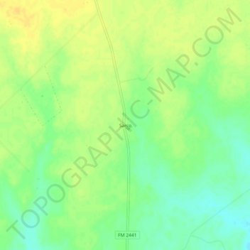 Mapa topográfico Sarco, altitud, relieve
