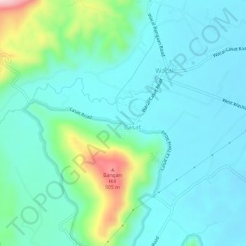 Mapa topográfico Purok 3, altitud, relieve