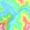 Mapa topográfico Challana Pampa, altitud, relieve