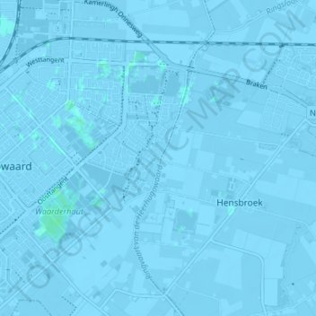Mapa topográfico Draai, altitud, relieve