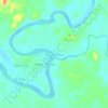 Mapa topográfico Tanjung Raya, altitud, relieve