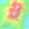 Mapa topográfico Cotacachi, altitud, relieve