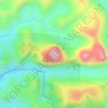 Mapa topográfico Pedra da Andorinha, altitud, relieve
