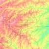 Mapa topográfico Greensboro, altitud, relieve