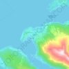 Mapa topográfico Narvik, altitud, relieve