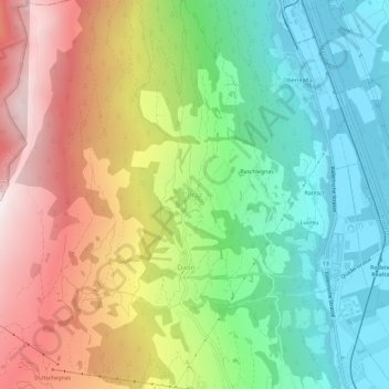 Mapa topográfico Präz, altitud, relieve