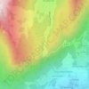 Mapa topográfico Col du Frêne, altitud, relieve