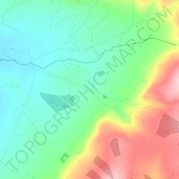 Mapa topográfico Cordal, altitud, relieve