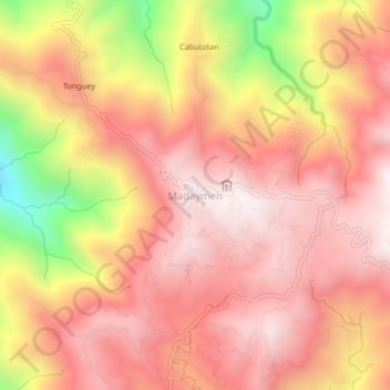 Mapa topográfico Madaymen, altitud, relieve