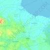 Mapa topográfico Mendahara Ulu, altitud, relieve