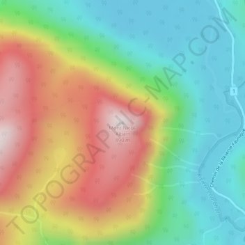 Mapa topográfico Mont Nicol-Albert, altitud, relieve