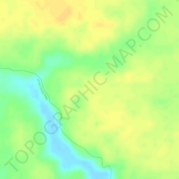 Mapa topográfico Simon, altitud, relieve