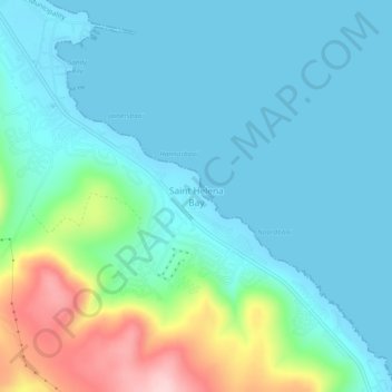 Mapa topográfico Saint Helena Bay, altitud, relieve