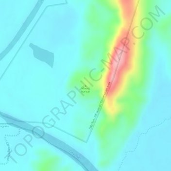 Mapa topográfico Mount Nancar, altitud, relieve