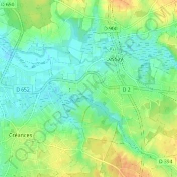 Mapa topográfico La Gaslonde, altitud, relieve