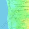 Mapa topográfico Ampenan Tengah, altitud, relieve