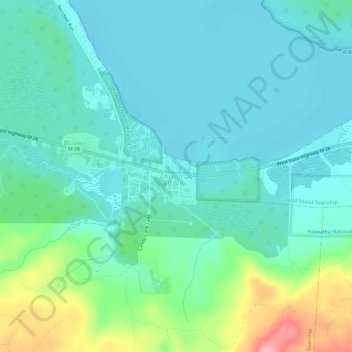 Mapa topográfico Christmas, altitud, relieve