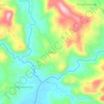 Mapa topográfico Bignay, altitud, relieve