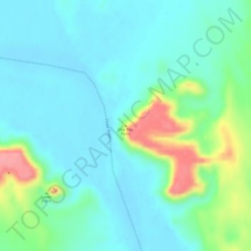 Mapa topográfico One Tree Point, altitud, relieve