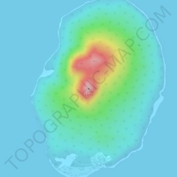 Mapa topográfico Dit, altitud, relieve