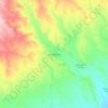 Mapa topográfico Llano del Espino, altitud, relieve