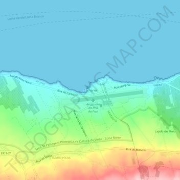 Mapa topográfico Cachorro, altitud, relieve