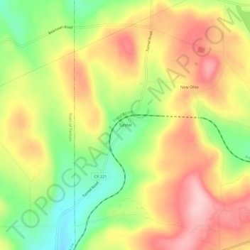 Mapa topográfico Tunnel, altitud, relieve