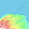 Mapa topográfico Cabo Norte, altitud, relieve