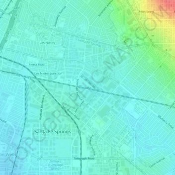 Mapa topográfico Valla, altitud, relieve