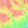 Mapa topográfico Polk, altitud, relieve