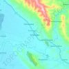 Mapa topográfico Cimanggu, altitud, relieve