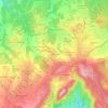 Mapa topográfico Almoinha, altitud, relieve