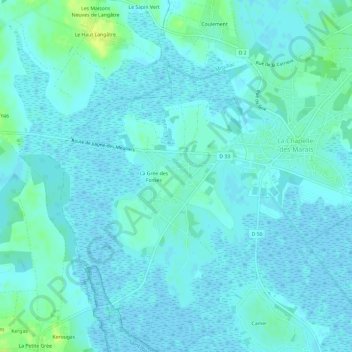 Mapa topográfico Mayun, altitud, relieve