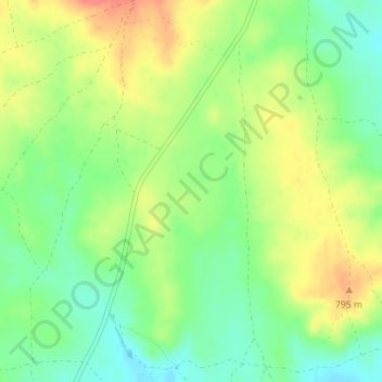 Mapa topográfico Rubielos, altitud, relieve