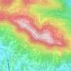 Mapa topográfico Rich Mountain, altitud, relieve