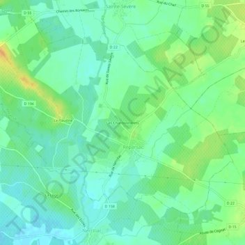 Mapa topográfico Les Chardonnerets, altitud, relieve
