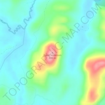 Mapa topográfico Davis Mountain, altitud, relieve