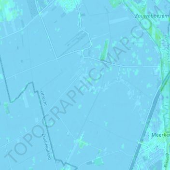 Mapa topográfico Broek, altitud, relieve