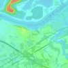 Mapa topográfico Roebling, altitud, relieve