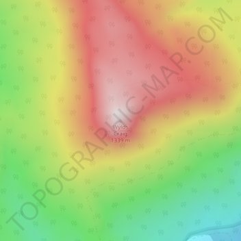 Mapa topográfico Wylds Craig, altitud, relieve