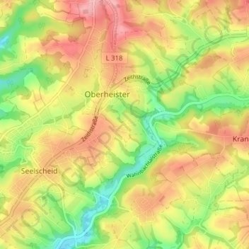 Mapa topográfico Stein, altitud, relieve