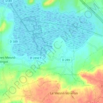 Mapa topográfico Hameau Vaultier, altitud, relieve