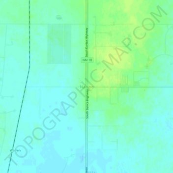 Mapa topográfico Nadine, altitud, relieve