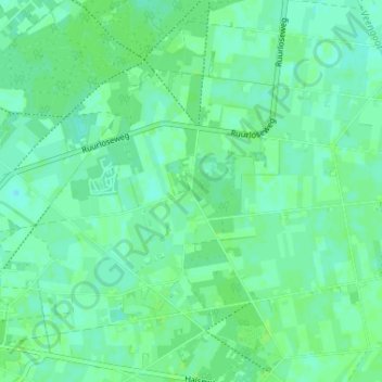Mapa topográfico Wolfersveen, altitud, relieve
