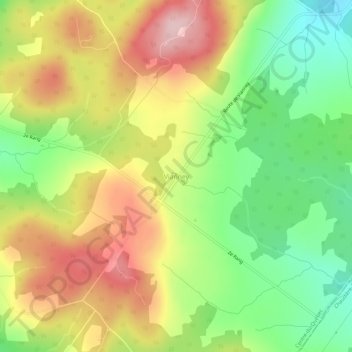 Mapa topográfico Vianney, altitud, relieve